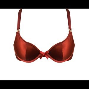 Bordelle Deep red push up bra